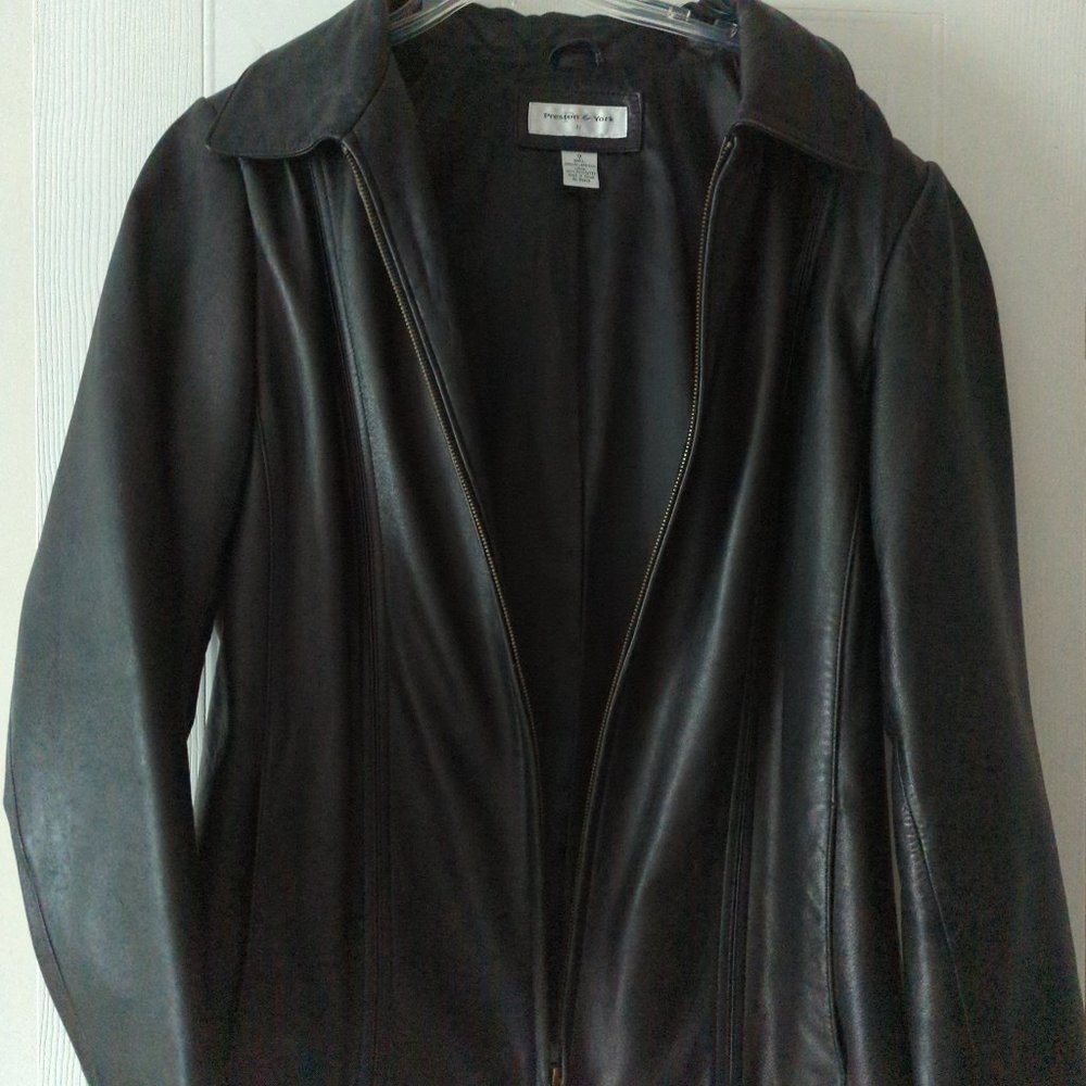 Black leather jacket